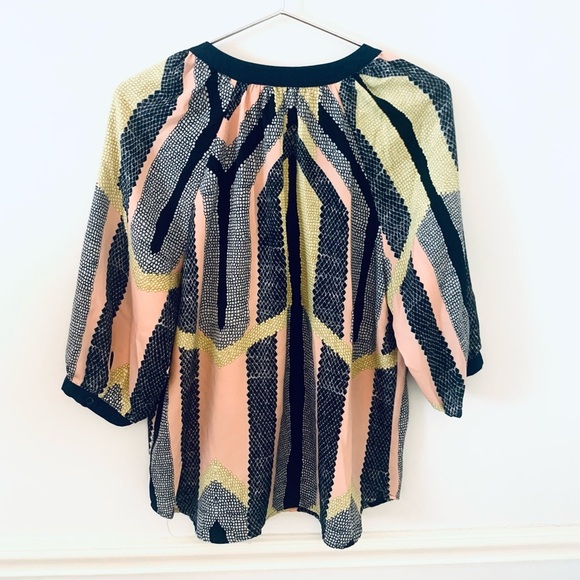 AQUA Multicolor Abstract Women's Top - Picture 6 of 7